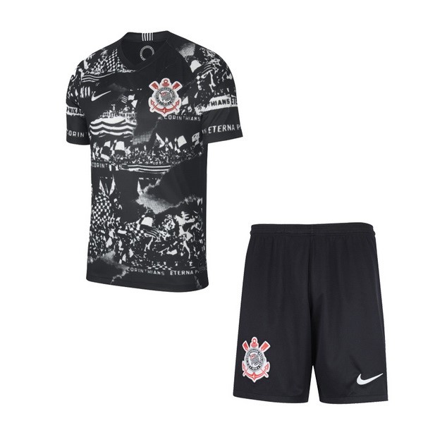 Camiseta Corinthians Paulista Replica Tercera Ropa Niños 2019/20 Negro